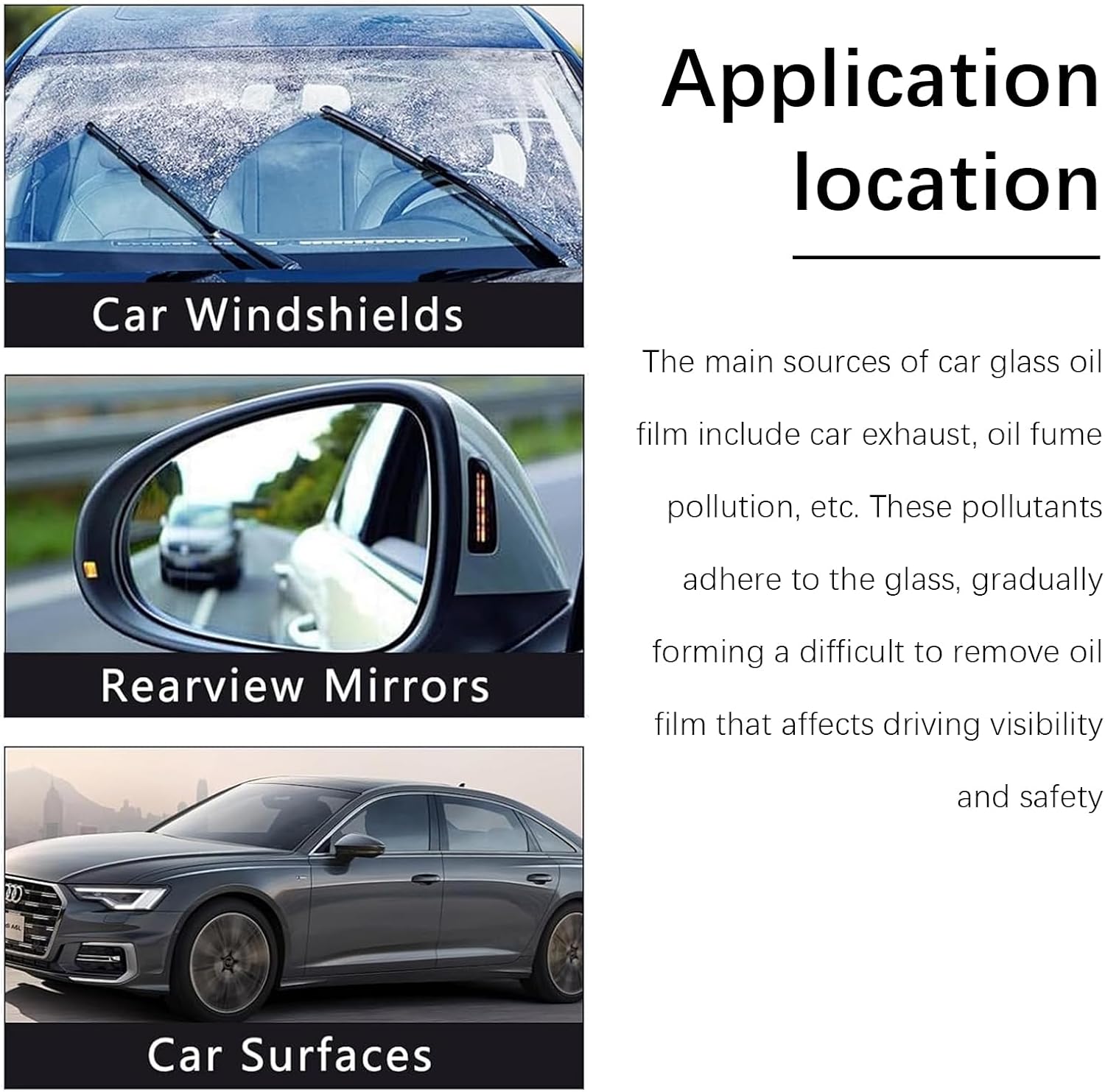 CAPEDIEM 2026 NEW Automotive Oil Film Cleaning Brush for Car Windows,Glass Cleaning Board, Suitable for Windshield Glass Oil Film Remover, Car Windshield Cleaner (black)