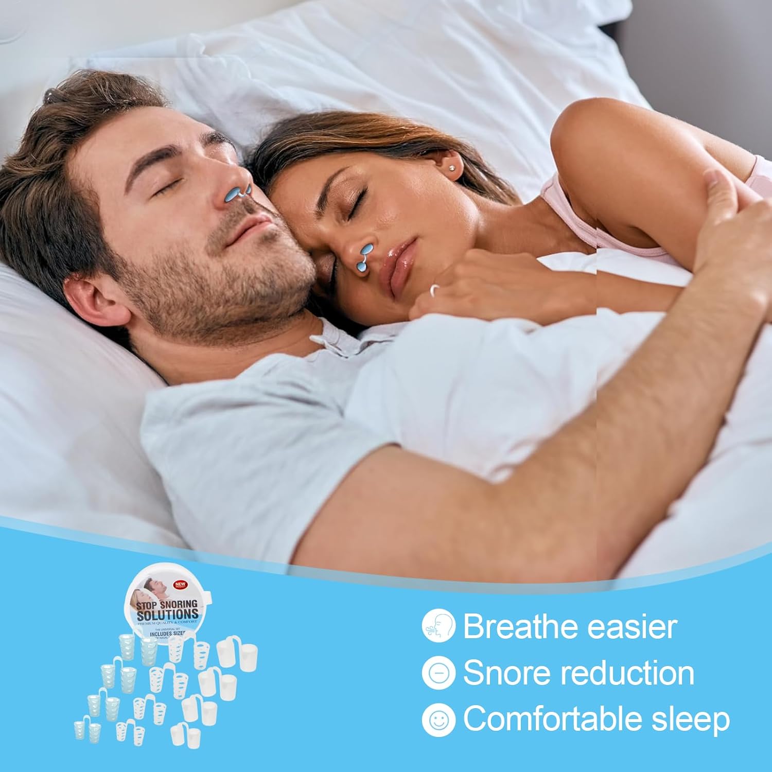 Anti Snoring Device, 12Pcs MYMULIKE Reusable Nose Vent Dilator Soft Silicone Vents, Snoring Solution for Improving Nighttime Sleeping & Nasal Breathing - Image 7