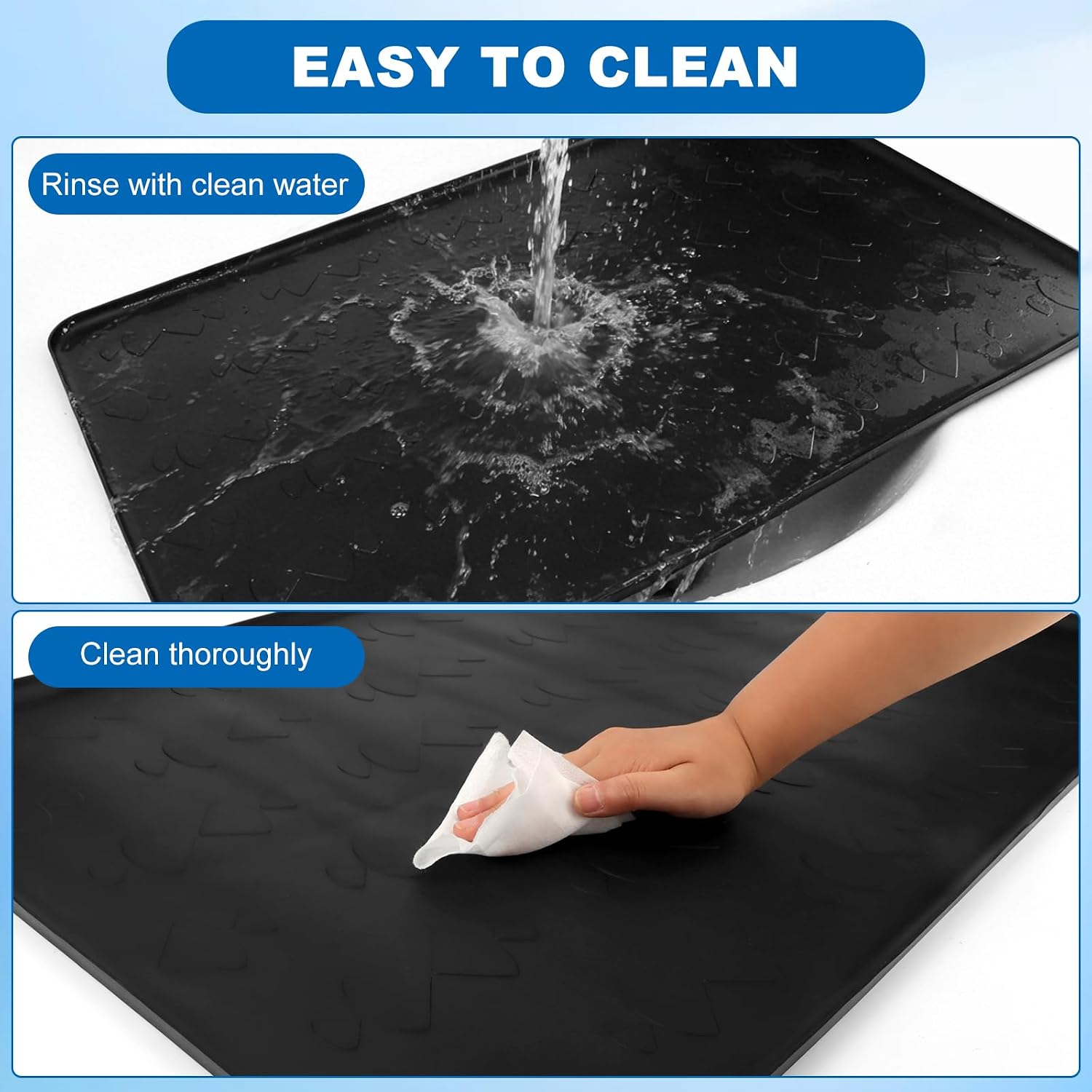 Silicone Oil Drip Pan for Under Car, 34" x 22" Heavy-Duty Oil Spill Mat