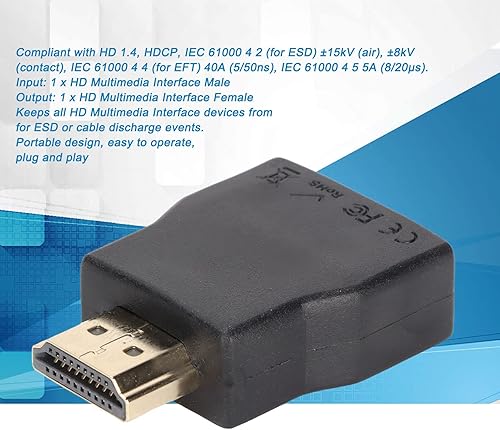 Miniatura 2 de Protector HDMI, mini HDMI portátil 1.4 macho a dispositivo femenino para ESD