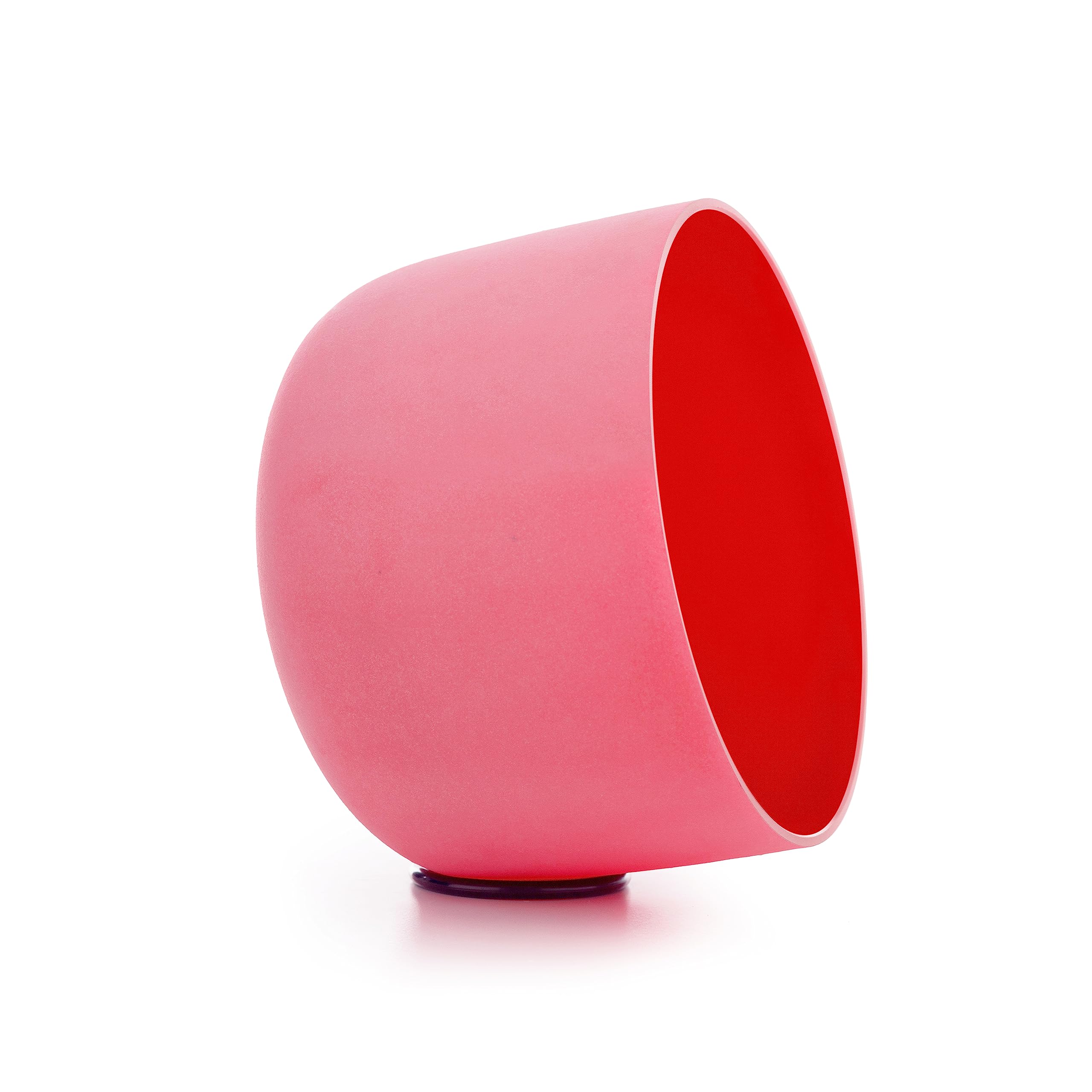 Hye-eun Campana tibetana in cristallo di quarzo smerigliato da 25,4 cm, nota do, 432 Hz, chakra radice, rosso, senza custodia per il trasporto, per yoga, guarigione, energia sonora, vibrazione
