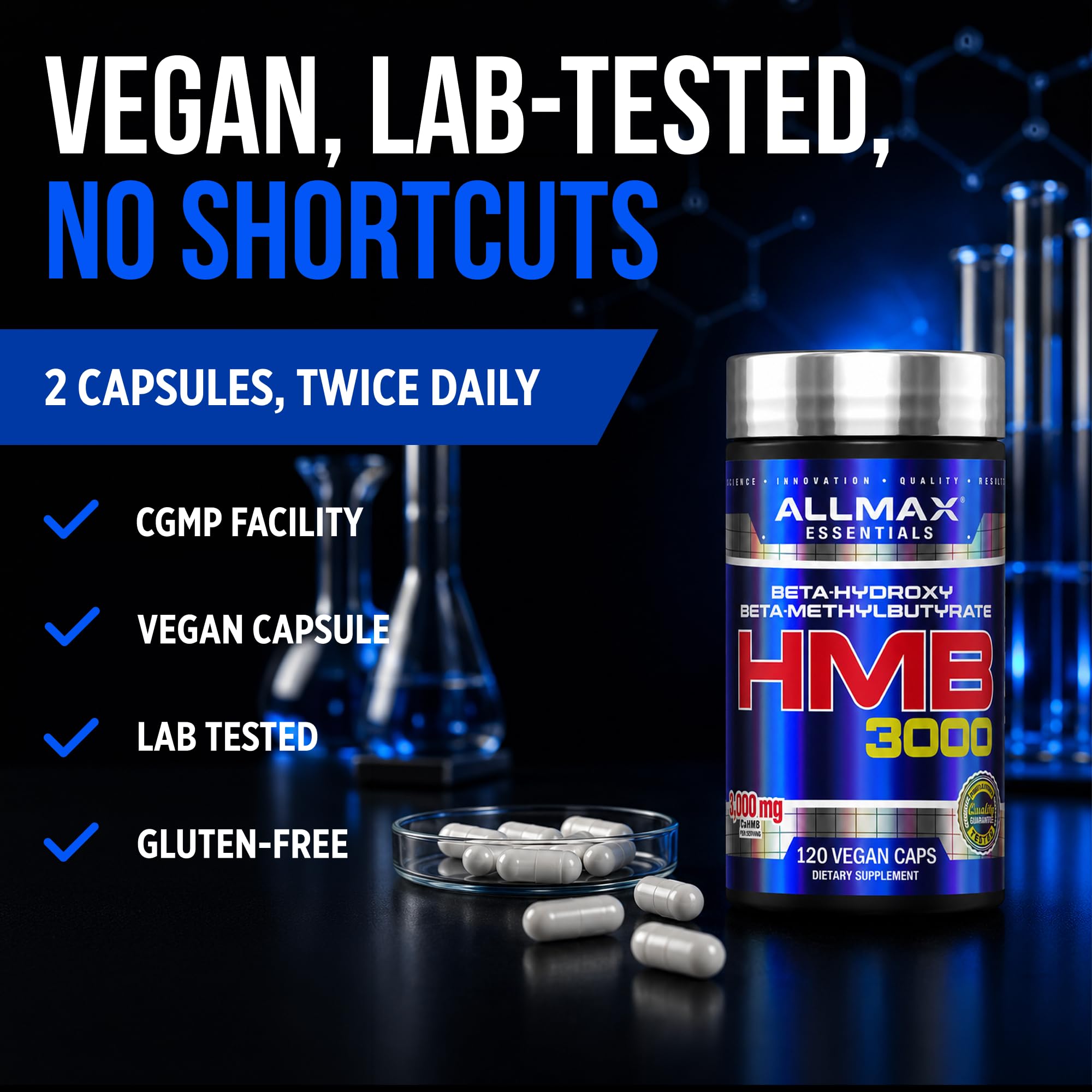 ALLMAX HMB Capsules, 3000 mg, 120 Count, 30 Servings — Amazon image 8