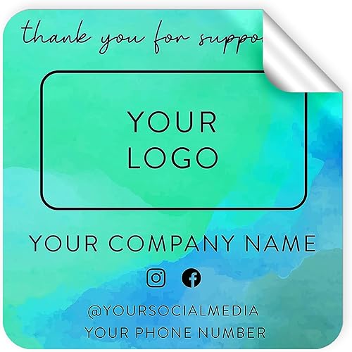 Miniatura 8 de DayStar Custom Signs & Design, Paquete de 60 calcomanías rectangulares personalizadas de vinilo personalizadas para logotipo de pequeñas empresas