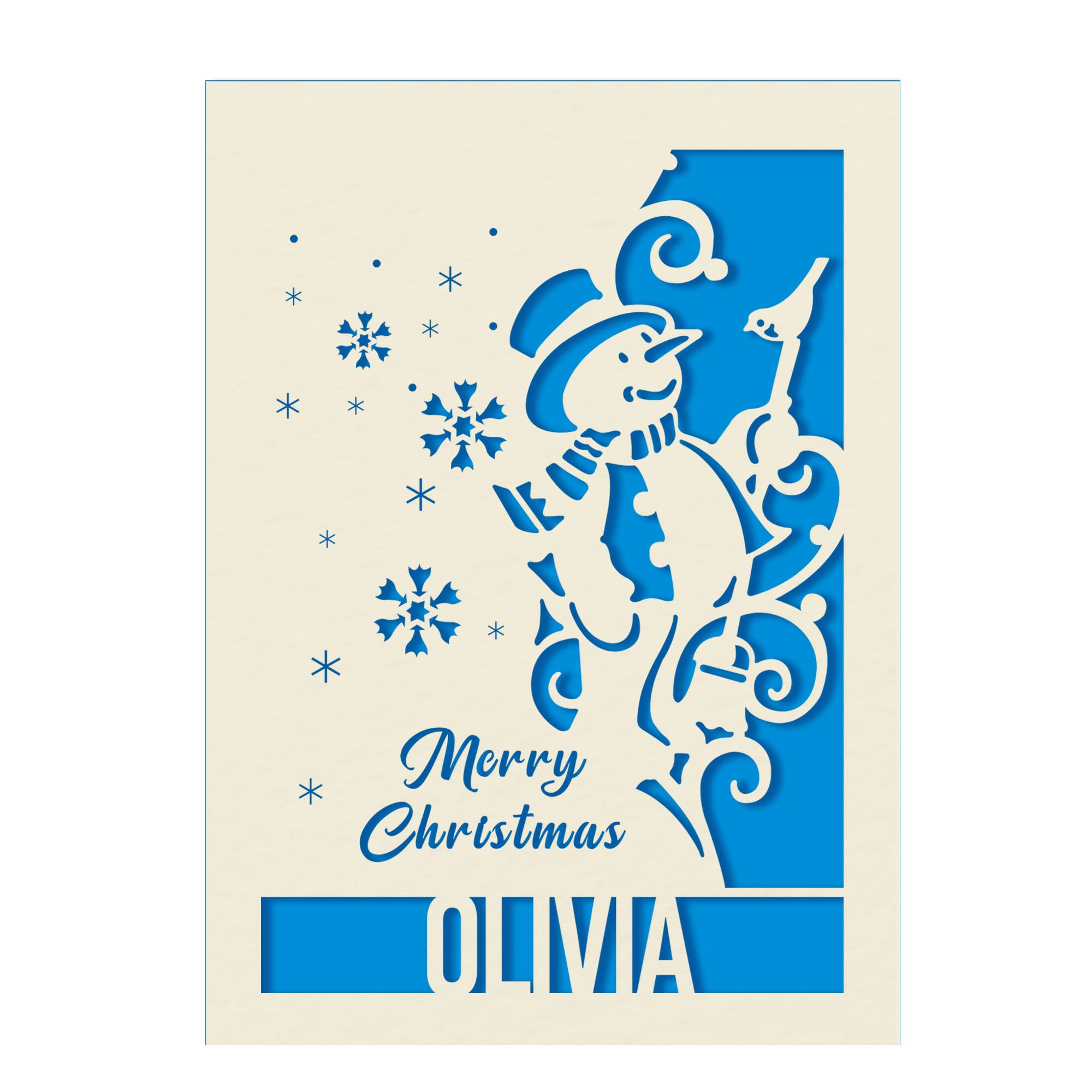 EDSG Personalized Christmas Card for Kids Boys Girls Daughter Xmas Santa Gift for Keepsake Cards for Niece Grandson Granddaughter Grandad 2025 with