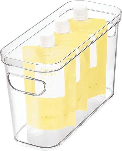 iDesign Crisp - Contenedor de almacenamiento para nevera y despensa con asas, contenedor para alimentos, bebidas, organización de productos, sin