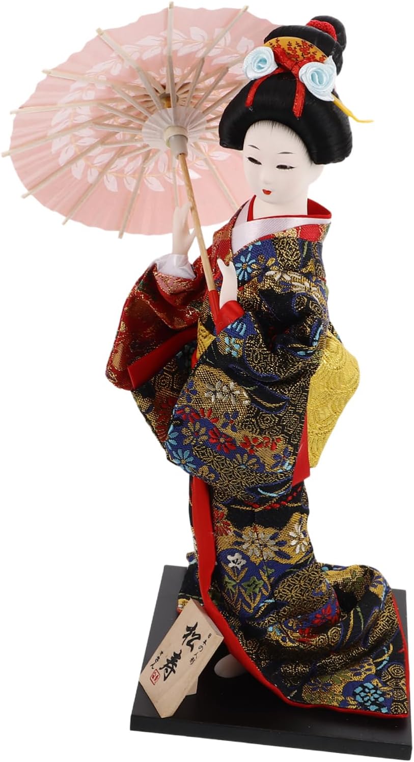 Alipis Japanese Kimono Doll Decor Collectible Figurine for Souvenir and Traditional for Office and Living Room Decoration