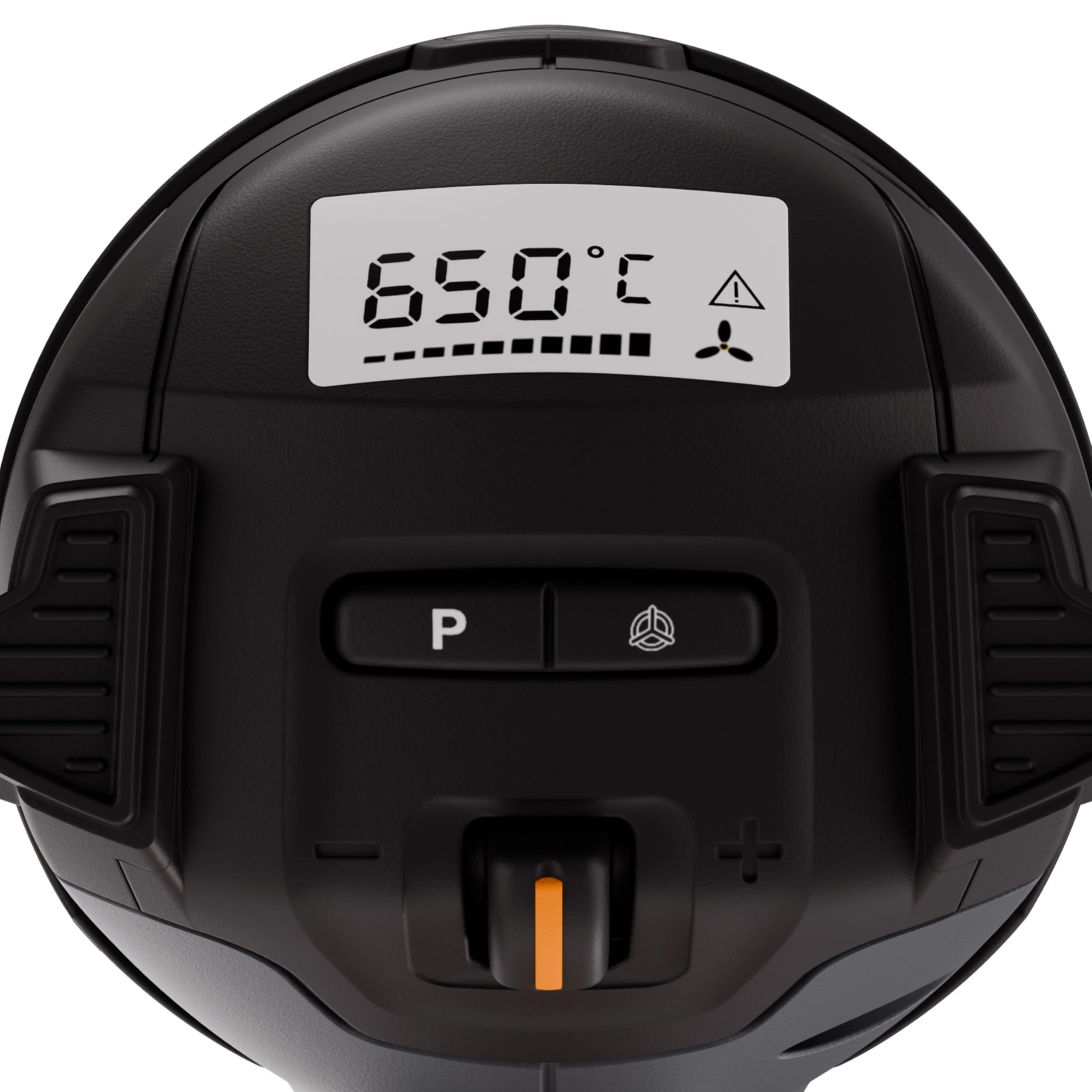 Steinel Heißluftpistole HM 2320 E Set, inkl. Düsen und Schrumpfschläuche, 2300 W Profi-Heißluftfön, 80°-650°C, LCD Display, Keramikheizung