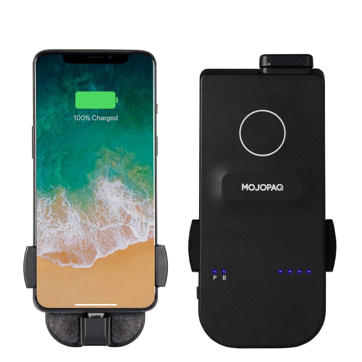 MOJOPAQ Universal Smartphone Charging Pack 3000 mAh Powerbank with Magnetic MicroUSB Type C & Lightening to USB Connectors-image-0
