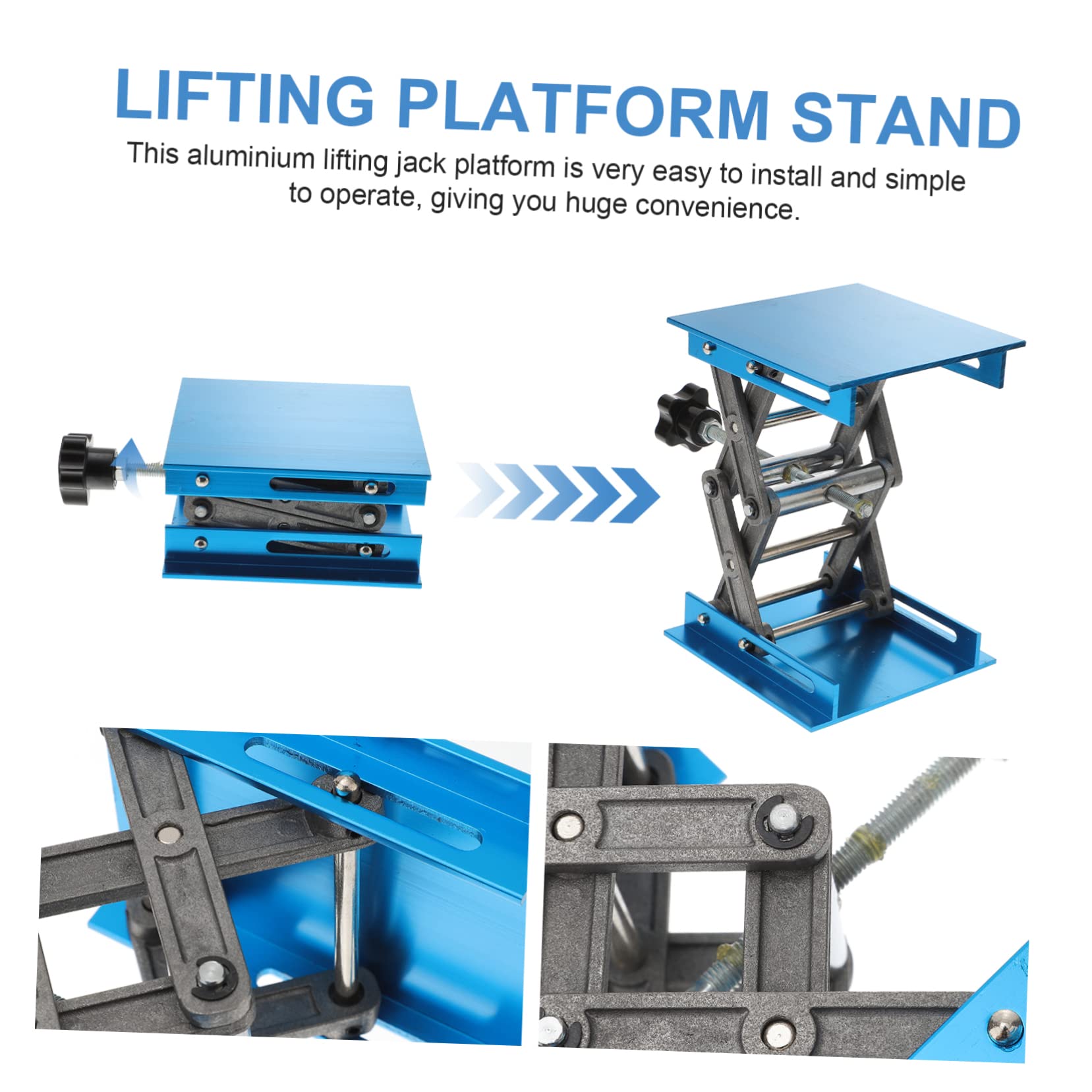 PRETYZOOM 4 Piezas Mesa de Aluminio Manual Soporte para Laboratorio de y Práctica para Uso Industrial y Móvil