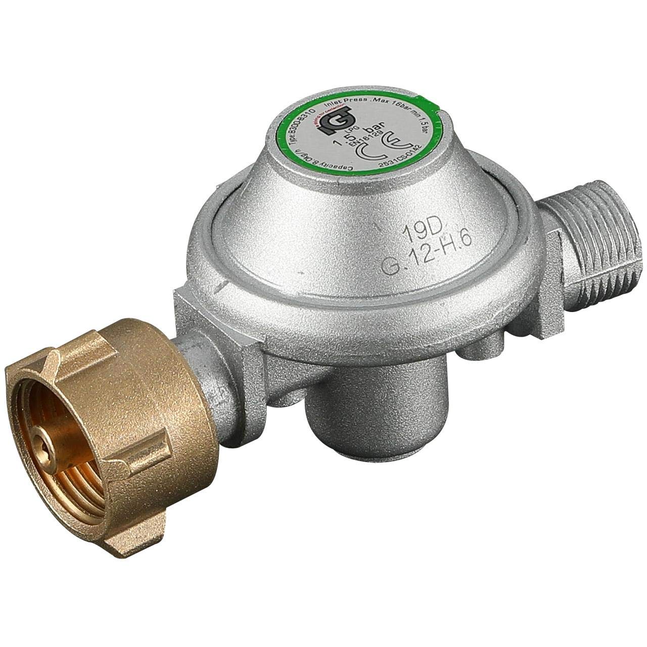 Canon à air chaud GPL FX-GH51 FUXTEC allumage piézo tuyau raccordement et réducteur de pression puissance chauffage jusqu'à 50 kW, débit d'air 650 m³/h, protection surchauffe (IMPORT ALLEMAGNE)