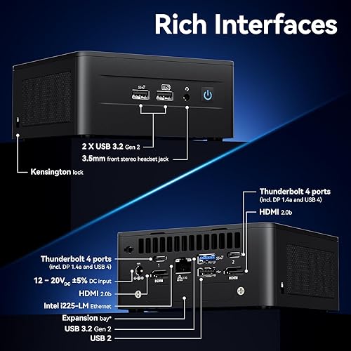 Miniatura 4 de Intel NUC 12 Pro, para ASUS NUC12 Pro Wall Street Canyon Mini PC, 16 GB de RAM, SSD de 512 GB, CPU Intel Core i7-1260P (caché de 18 M, hasta 4.70