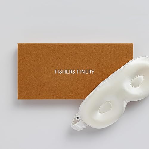 Miniatura 6 de Fishers Finery 25 Momme - Máscara de ojos 3D de seda de morera 100% orgánica, contorneada para extensiones de pestañas, alivia la presión ocular,
