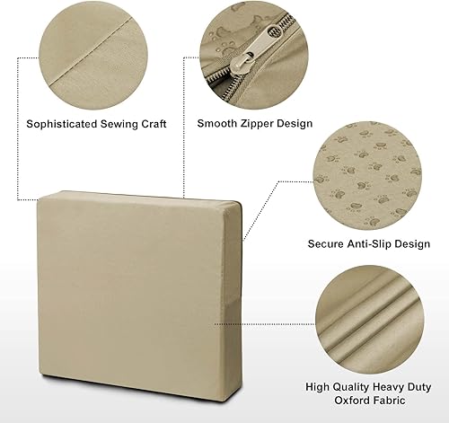 Miniatura 5 de OutdoorLines Funda de cojín de repuesto para asiento de patio, funda de cojín impermeable para muebles de exterior, funda de cojín antideslizante