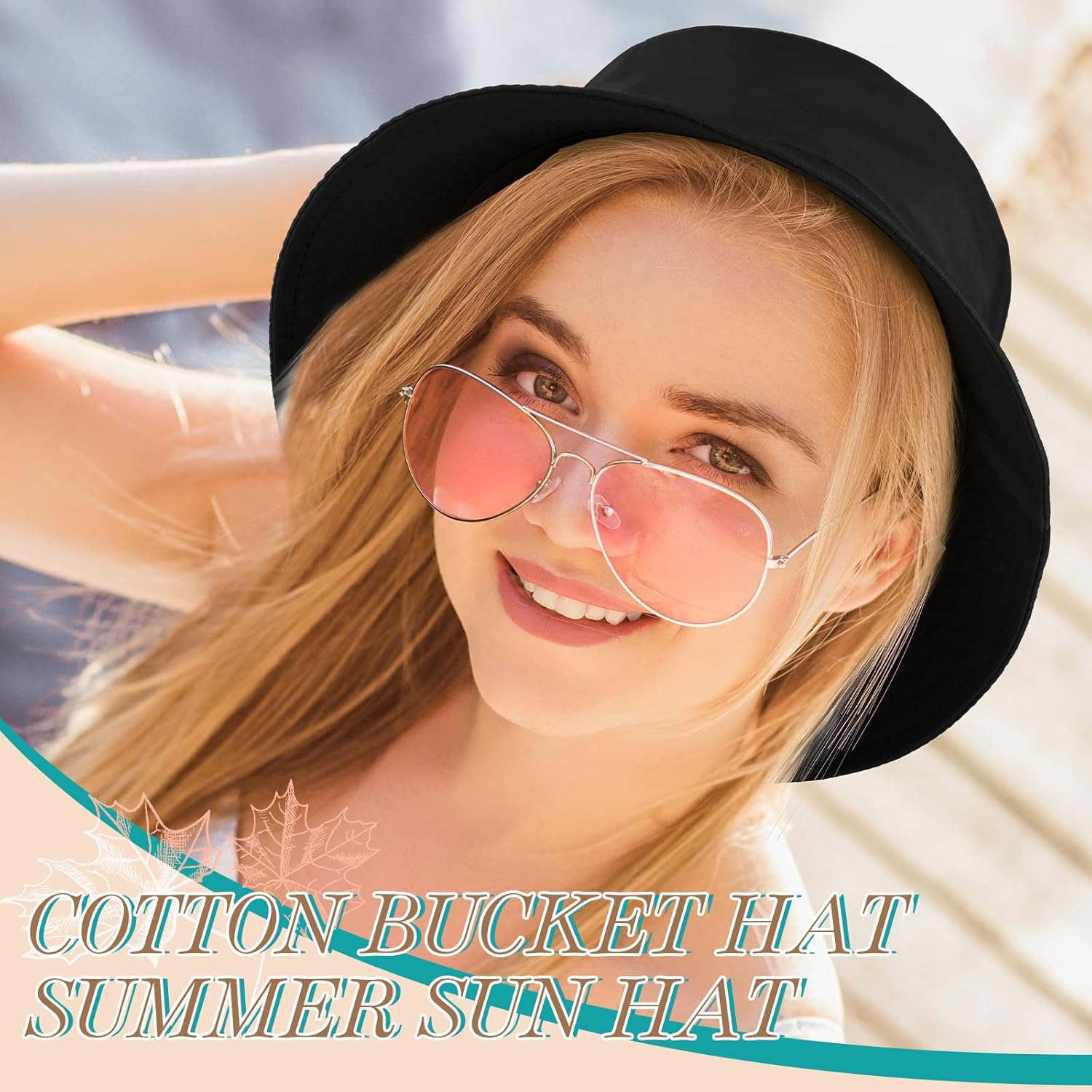 16 Pcs Solid Color Summer Bucket Hats for Women Unisex Packable Sun Hat Set Lightweight Fishman Cap for Holiday - Image 5