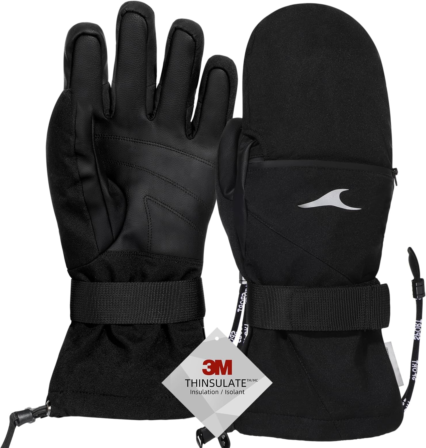 Ski Gloves,Winter Cold Weather Gloves for Men Women,Waterproof Touchscreen Snow Mittens