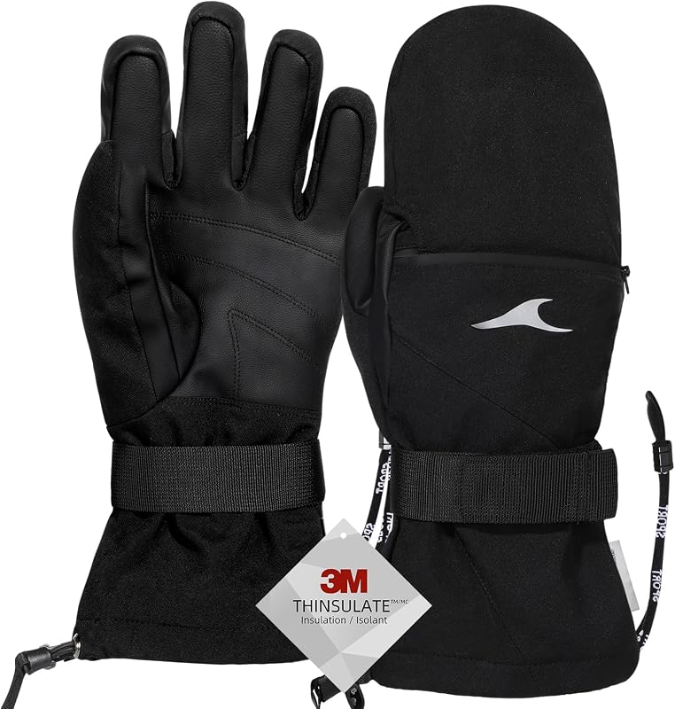 Ski Gloves, Waterproof Winter Touchscreen Snow Mittens Men Women