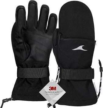 Achiou Ski Gloves,Winter Cold Weather Gloves for Men Women,Waterproof Touchscreen Snow Mittens