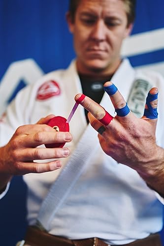 Miniatura 2 de Bighorn Athletics Cinta para dedos Jiu-Jitsu, 0.3 pulgadas x 45 pies, 8 rollos (azul) - Cinta versátil para artes marciales, escalada y más