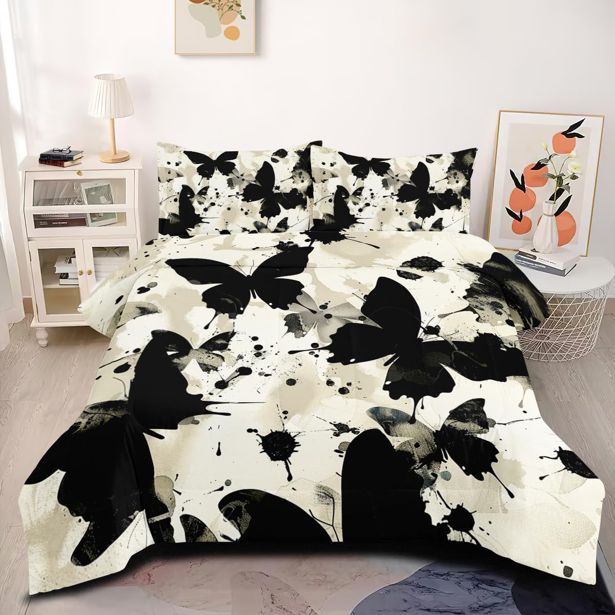 Animal Skin Comforter Set Queen Size Sunflowers Leopard Comforter Patchwork Leopard Print Bedding Set for Adult Women Girls Decor 3Pcs Soft Lightweight Bed Set with 2 Pillowcases