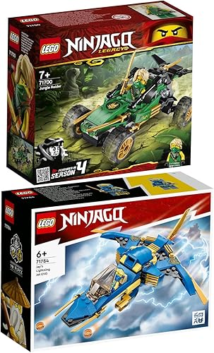 Lego Ninjago 71700 Lloyds Jungle Robber & 71784 Jays Thunder Jet EVO Set of 2
