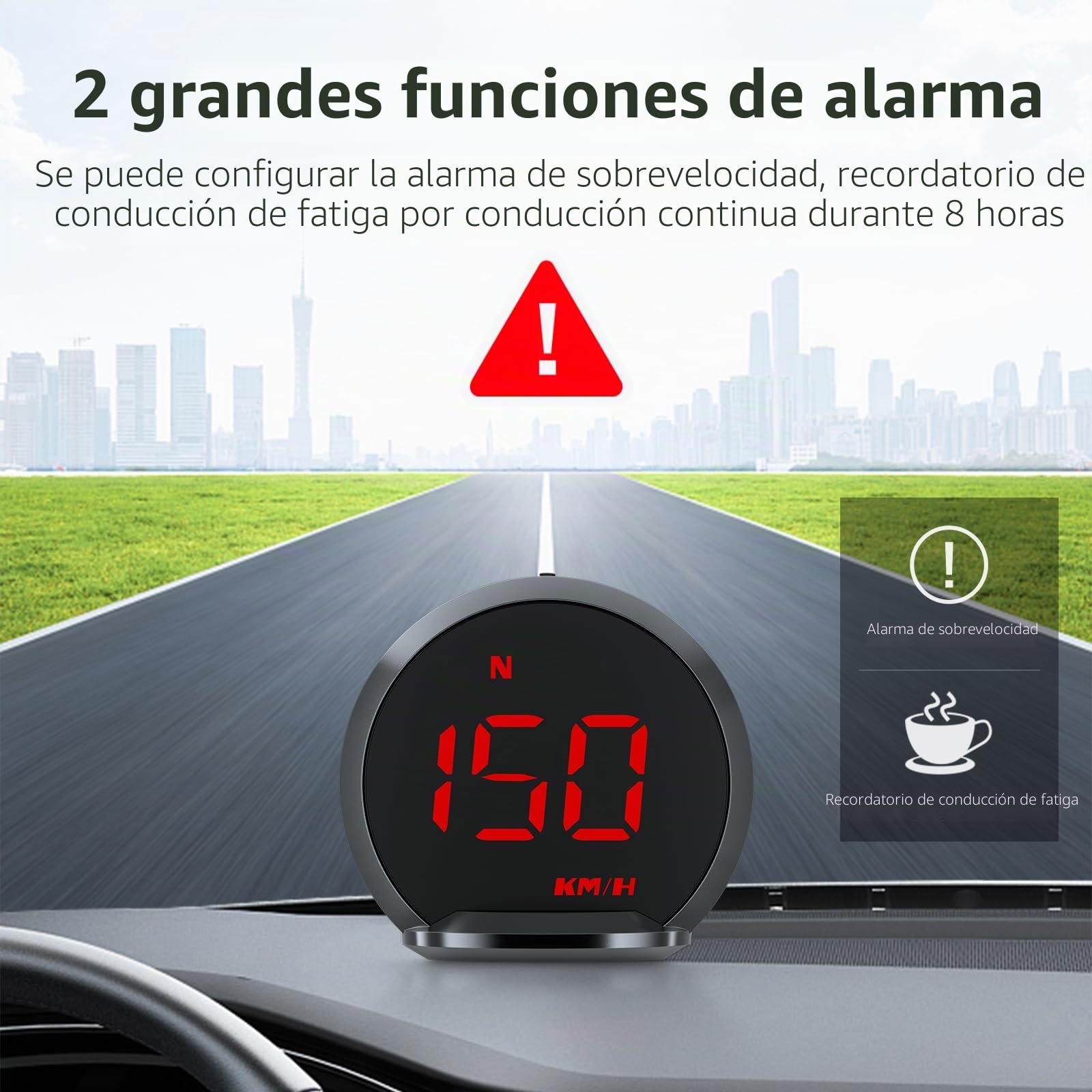 KAOLALI Velocímetro Coche GPS Head up Display HUD KMH/MPH