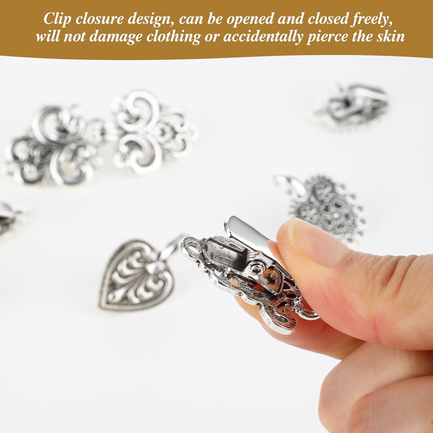 5 Vintage Strickjacken Clips Set - Cardigan Clips Für Damen, Zinklegierung - 2 Stile