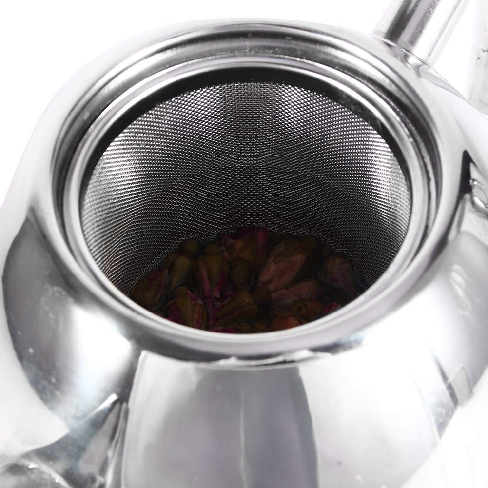 Teiera lucidata, teiera in acciaio inox, grande caffettiera con un manico, può essere utilizzata a casa, in hotel, bar, ristorante, ecc. (1,5 l/1500 ml)