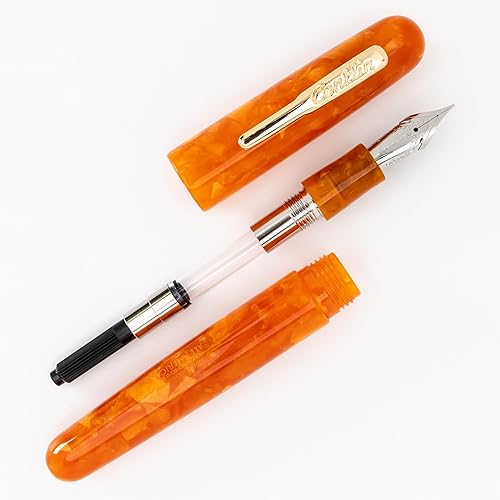 Miniatura 9 de Pluma estilográfica Conklin All American en naranja Sunburst  Punta ancha, diseño vibrante y artesanía superior  Regalo ideal para profesionales y
