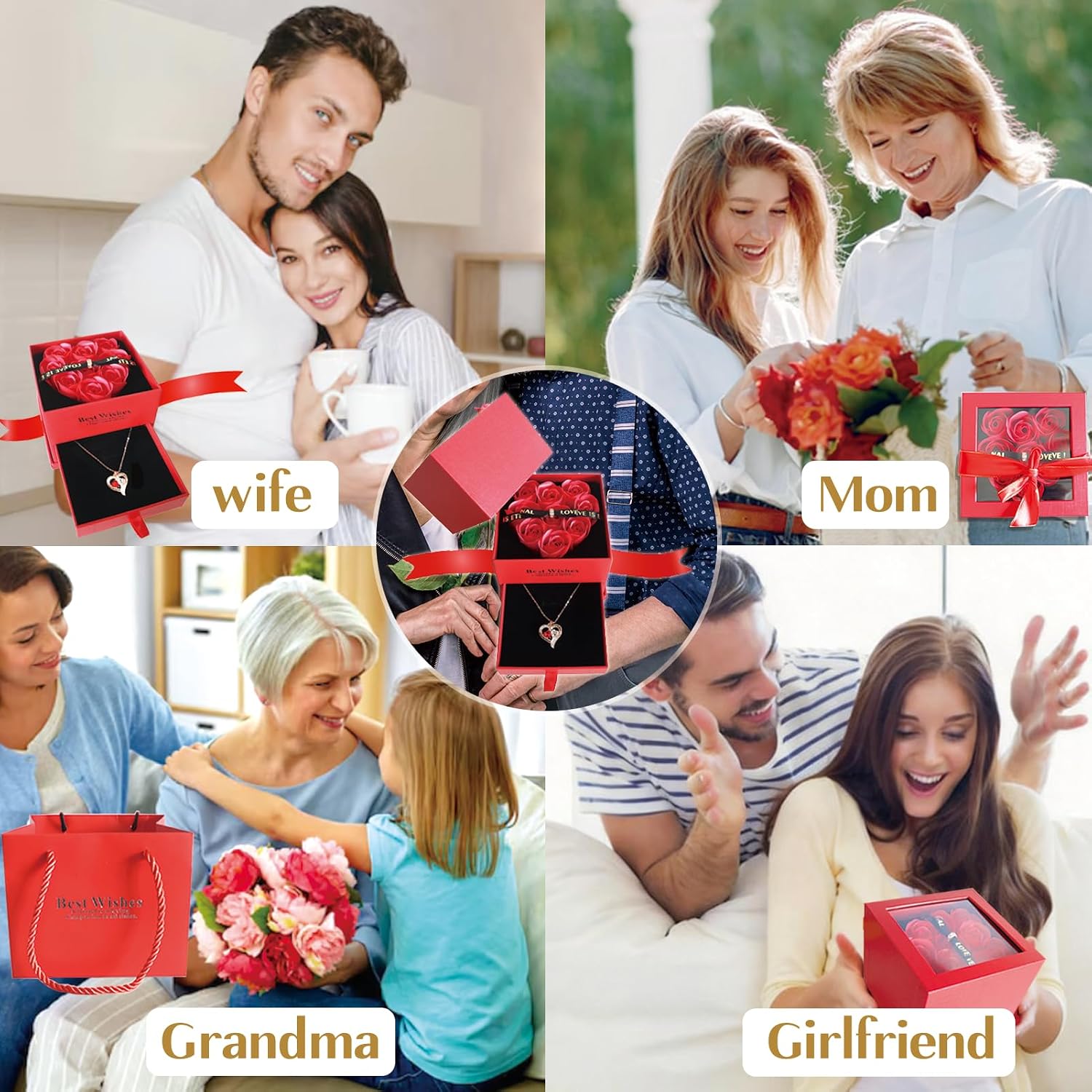 Preserved Flowers Red Roses, Eternal Flower Rose for Mom Grandma Wife Girlfriend Women on Mothers Day Valentines Birthday Anniversary Forever Flower Romantic Gifts for Her