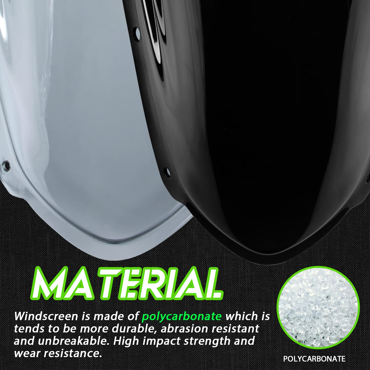 Amazon | オートバイダブルバブルフェアリング 風防スクリーンバイザー