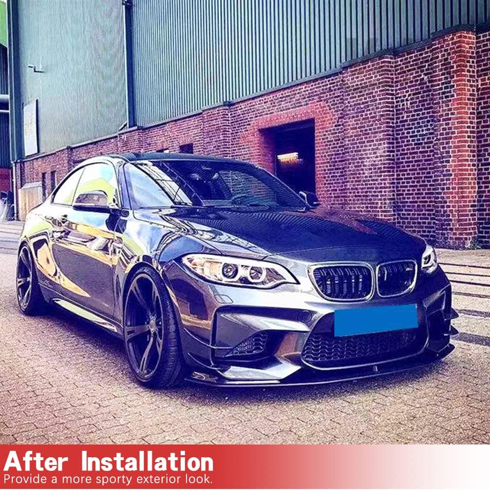 Carbon Fiber F87 Front Bumper Canards fits for BMW 2 Series F87 M2 Coupe 2-Door 2016-2017 4pcs/Set Front Splitters Vents Trims Cover