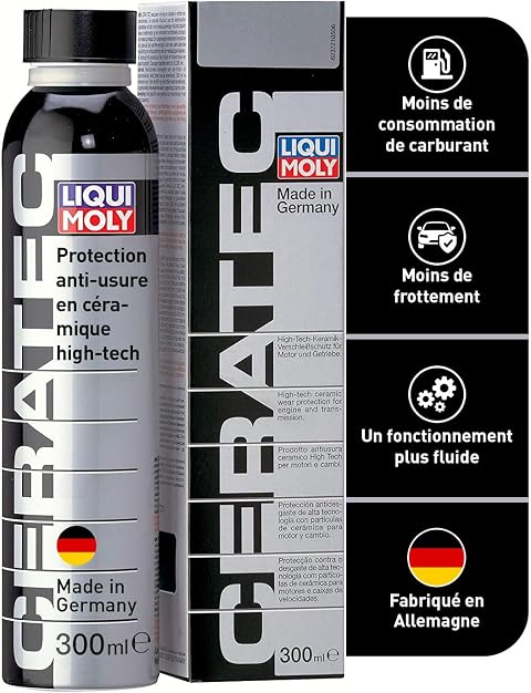 Liqui Moly Cera Tec 3721 - Additif d'huile céramique anti-usure pour moteurs essence et diesel - Fonctionnement plus silencieux, frottement réduit et consommation de carburant réduite - 300 ml | moteurs essence et diesel - Fonctionnement plus silencieux, frottement réduit et consommation de carburant réduite - 300 ml