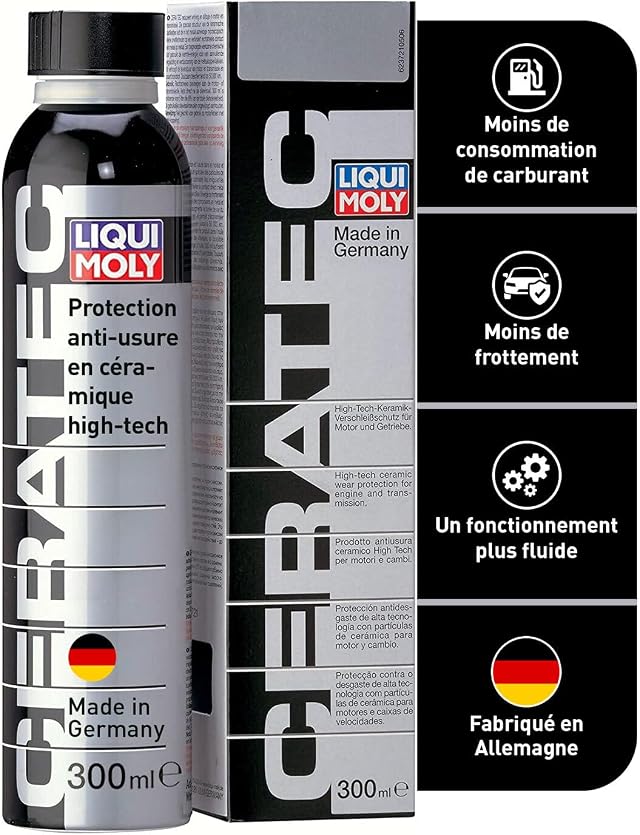 Liqui Moly Cera Tec 3721 - Additif d'huile céramique anti-usure pour moteurs essence et diesel - Fonctionnement plus silencieux, frottement réduit et consommation de carburant réduite - 300 ml | moteurs essence et diesel - Fonctionnement plus silencieux, frottement réduit et consommation de carburant réduite - 300 ml