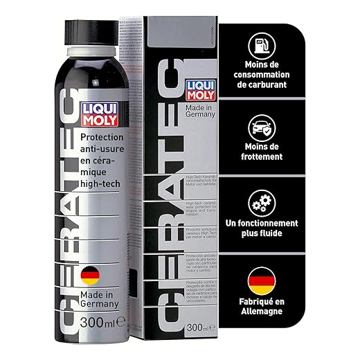 Liqui Moly Cera Tec 3721 - Additif d'huile céramique anti-usure pour moteurs essence et diesel - Fonctionnement plus silencieux, frottement réduit et consommation de carburant réduite - 300 ml