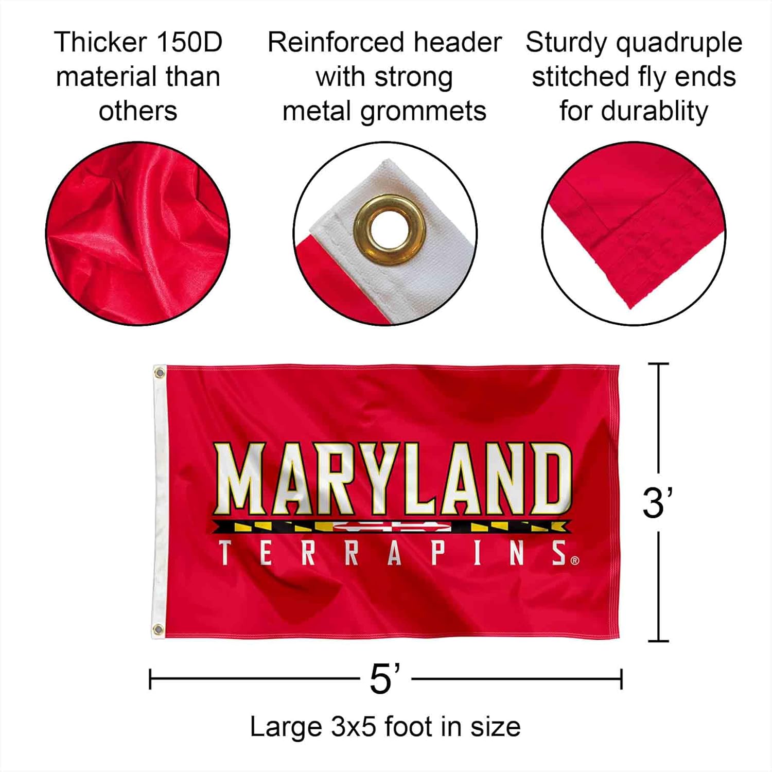 Terps 3x5 Flag - Image 2