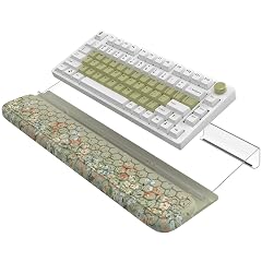 Wrist pad and Clear Acrylic Keyboard pad Wrist Rest for Keyboard Green