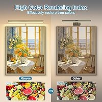 Vista 3 de Luces LED para cuadros enchufables, luz de arte ajustable de 14 pulgadas, 4 W, luz de pared de galería para trabajos de exhibición, acabado de latón