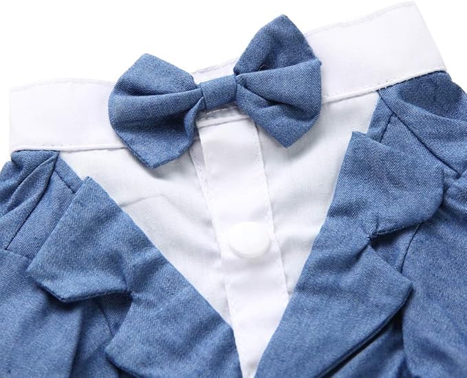 Chaqueta de Boda para Perro GabeFish - Talla M Azul miniatura 8
