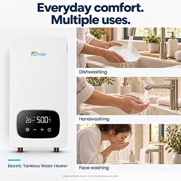 Senville Electric Tankless Water Heater, 18KW, 240V