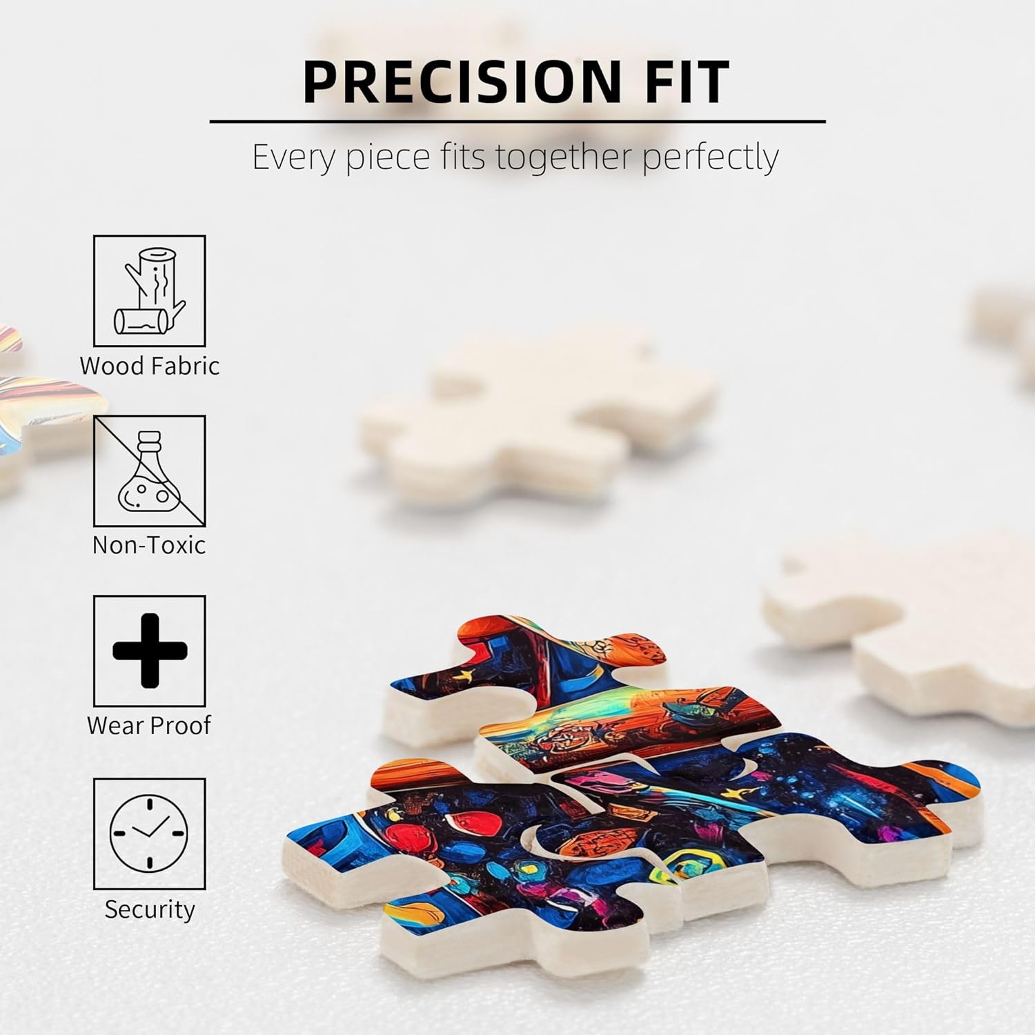 Colorful Saxophone African American Girl Jigsaw Puzzles for Adults 1000 Pieces, Ideal Christmas for Relaxation for Family Activity Game Fun