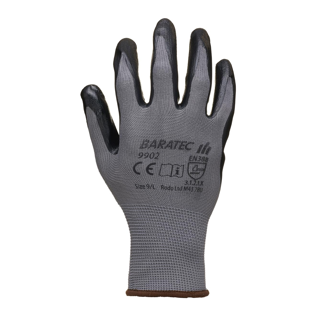 12 x Protective Nitrile Coated Grip Glove with Elactic Wrist