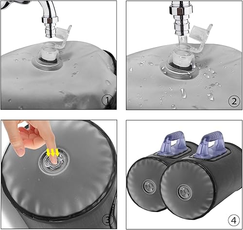 Miniatura 4 de Water Filled Training Dumbbells, Travel Weights Set, Adjustable Weights to 40Lbs,30Lbs,20Lbs,10Lbs,4Lbs Dumbbell Pair,Each 20151052 Lbs, Portable
