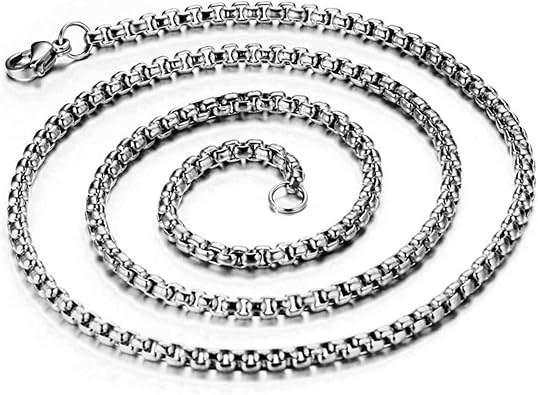 Stainless Steel Seal of Archangel Round Medallion Pendant Necklace