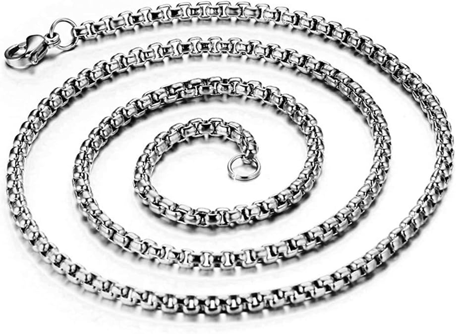 Stainless Steel Seal of Archangel Round Medallion Pendant Necklace