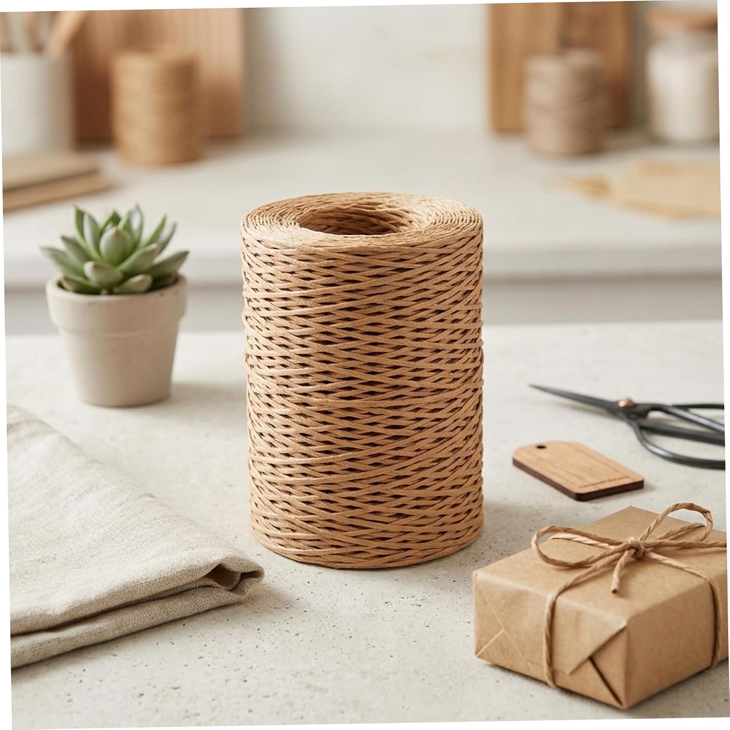 Floral Wire, 2 Rolls 200M Natural Craft Wire, Easy to Bend & Shape for Flower Arranging, DIY Crafts, and Plant Support