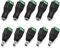 Vista 4 de Fuente de alimentación de 12 V 2 A + conector de alimentación CC de 0.083 x 0.217 in (5 x macho + 5 hembra)