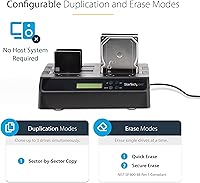 Vista 6 de StarTech.com Duplicadora y borrador de discos duros de 4 bahías, clonador/copiadora externa independiente 1:3 HDD/SSD, estación de acoplamiento USB
