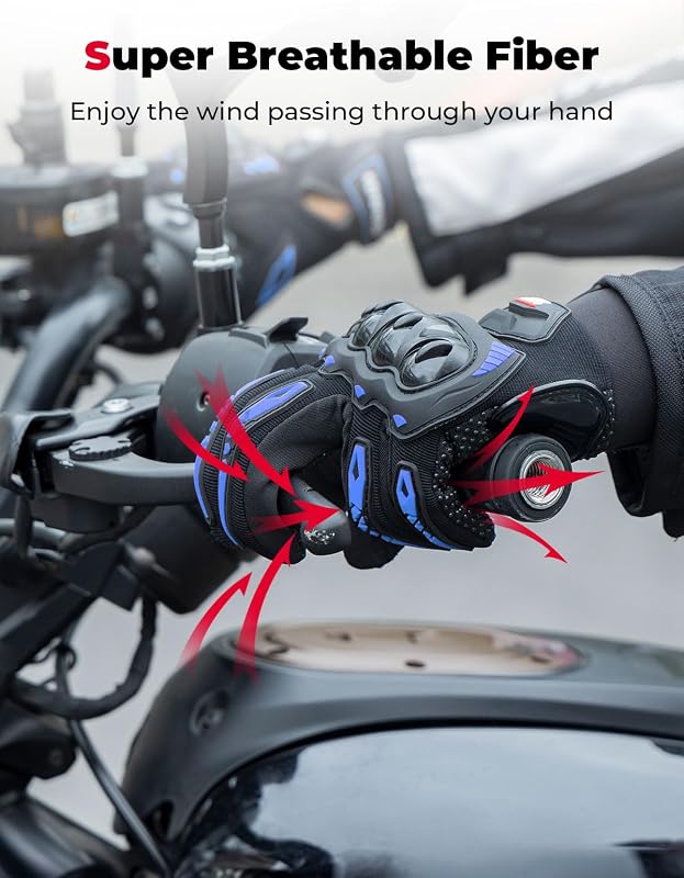 Mănuși moto de vară KEMIMOTO cu ecran tactil, protecție pentru articulații, respirabile, pentru motocicletă, bicicletă, scuter, pentru bărbați și femei, vânătoare