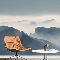 Vista 28 de SIGNWIN Adhesivo mural removible para pared, niebla y niebla, montaña, ladera, bosque, naturaleza, desierto, fotografía, realismo, paisaje