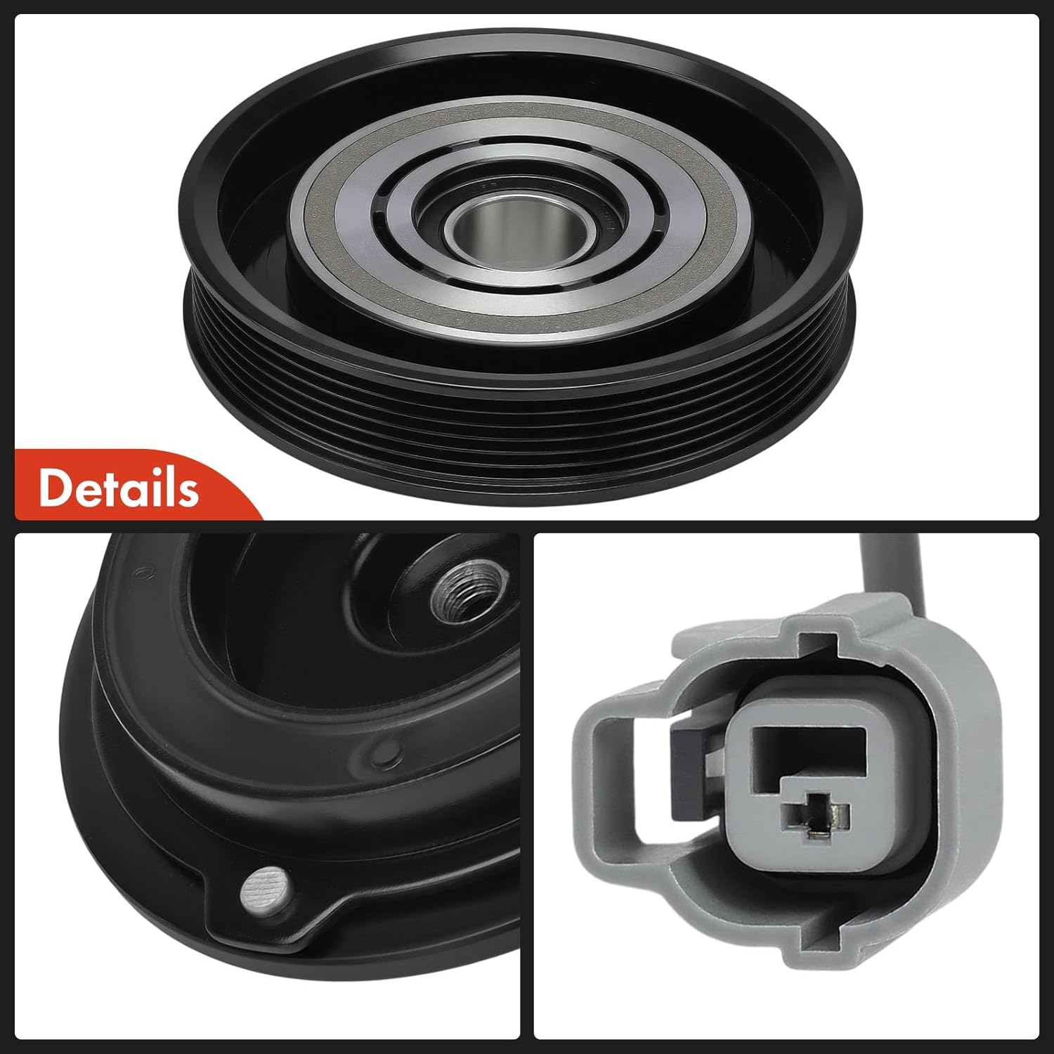 A-Premium Air Conditioner AC Compressor Clutch Kit Compatible with Honda Accord 1998-2002 & Acura CL 1998-1999, 2.3L